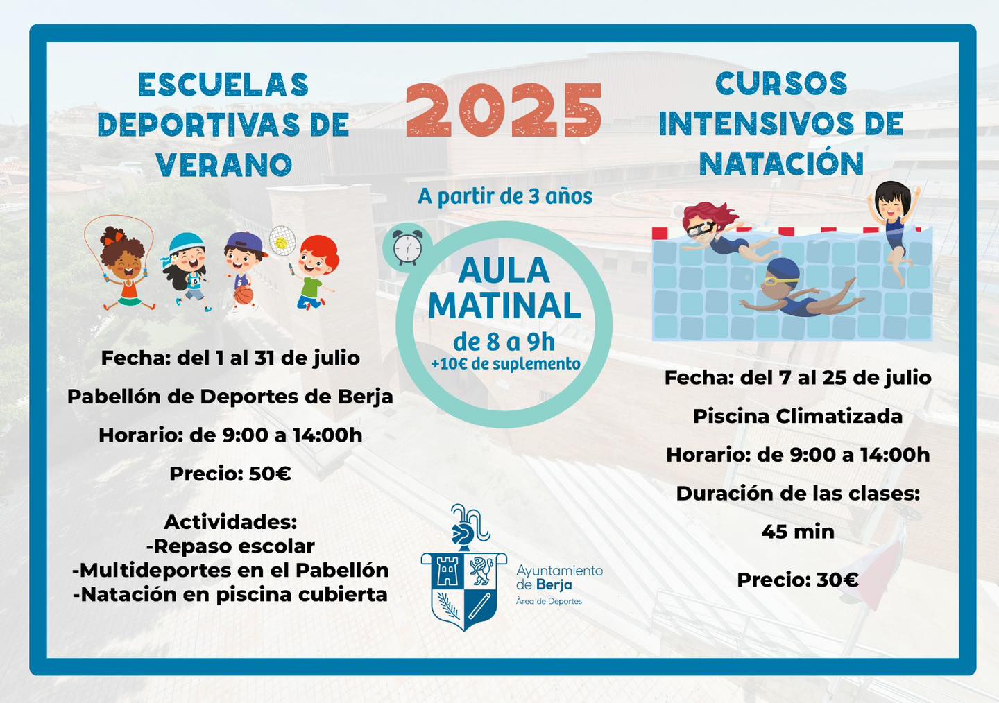 Abiertas las inscripciones para la Escuela de Verano de Berja 2025